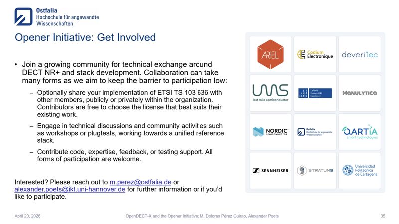 LinkedIn 关于 Opener Initiative 和 DECT NR+ 的帖子
